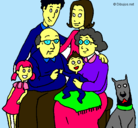 Dibujo Familia pintado por grethel