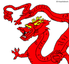 Dibujo Dragón chino pintado por Noemí