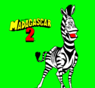 Dibujo Madagascar 2 Marty pintado por fulbol