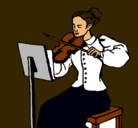 Dibujo Dama violinista pintado por sofy
