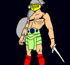 Dibujo Gladiador pintado por alen