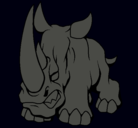 Dibujo Rinoceronte II pintado por manu