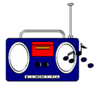 Dibujo Radio cassette 2 pintado por magali