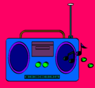 Dibujo Radio cassette 2 pintado por martina