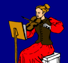 Dibujo Dama violinista pintado por valeria
