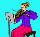 Dibujo Dama violinista pintado por nataliasonia