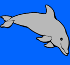 Dibujo Delfín contento pintado por noelia