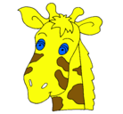 Dibujo Cara de jirafa pintado por jose