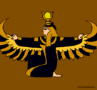Dibujo Isis pintado por egipsio