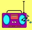 Dibujo Radio cassette 2 pintado por liliana