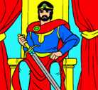 Dibujo Caballero rey pintado por LuisMariorojas