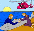 Dibujo Rescate ballena pintado por VATU