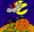 Dibujo Paisaje de Halloween pintado por esmeralda45