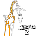 Dibujo Madagascar 2 Melman pintado por gri