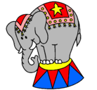 Dibujo Elefante actuando pintado por raul
