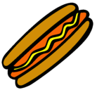 Dibujo Frankfurt pintado por hotdog