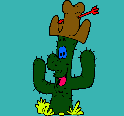 Cactus con sombrero