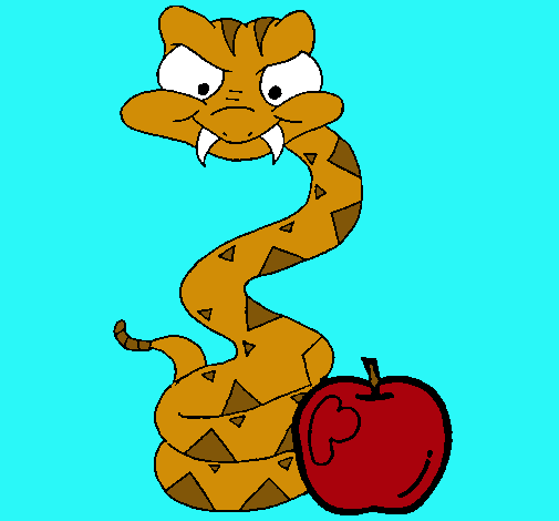 Serpiente y manzana