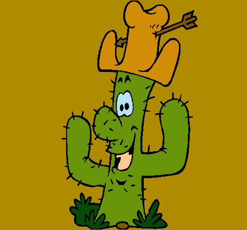 Cactus con sombrero