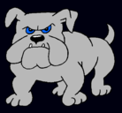 Dibujo Perro Bulldog pintado por antonellaelaypegy