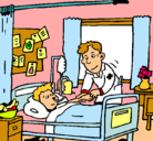 Dibujo Niño hospitalizado pintado por cami