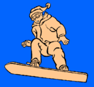 Dibujo Snowboard pintado por silva