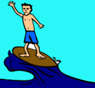 Dibujo Surfista pintado por margenial