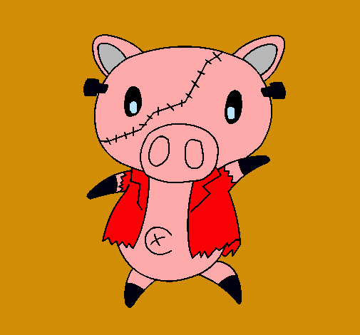 Cerdito graffiti frankensteint