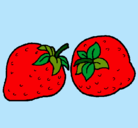 Dibujo fresas pintado por scarleth