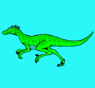 Dibujo Velociraptor pintado por Ismael