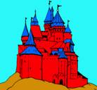 Dibujo Castillo medieval pintado por rosi
