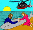 Dibujo Rescate ballena pintado por LISSET