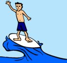 Dibujo Surfista pintado por doris