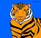 Dibujo Tigre pintado por angeles