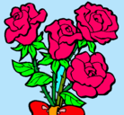 Dibujo Ramo de rosas pintado por annerysbella