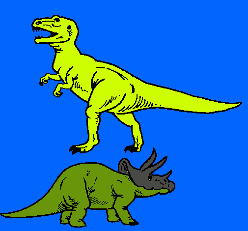 Triceratops y tiranosaurios rex