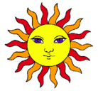 Dibujo Sol pintado por DELFI