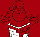 Dibujo Papa Noel en la chimenea pintado por jfhuhuughjh