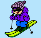 Dibujo Niño esquiando pintado por elia