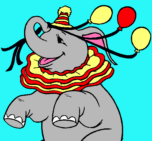 Elefante con 3 globos