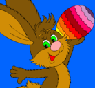 Dibujo Conejo y huevo de pascua II pintado por LeaFasto
