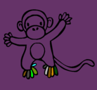 Dibujo Mono pintado por milan