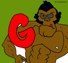 Dibujo Gorila pintado por BRENDA