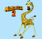 Dibujo Madagascar 2 Melman pintado por puchi