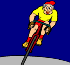 Dibujo Ciclista con gorra pintado por David