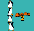 Dibujo Madagascar 2 Pingüinos pintado por camila