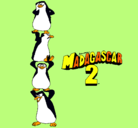 Dibujo Madagascar 2 Pingüinos pintado por luniita