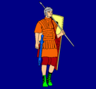 Dibujo Soldado romano pintado por erika