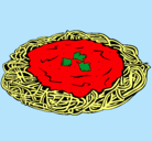Dibujo Espaguetis con queso pintado por valen