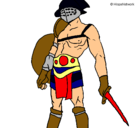 Dibujo Gladiador pintado por diegoc.